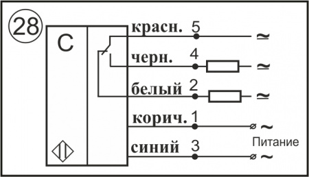 Датчик бесконтактный ёмкостный SE07-NO/NC-ACR-PG-TF-TRAB30(рег.задержка вкл./выкл.30сек)