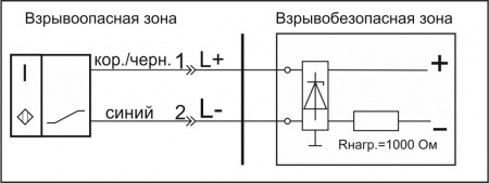 Датчик бесконтактный индуктивный взрывобезопасный стандарта "NAMUR" SNI 011DS-1,5-D-5-1,2
