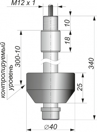 Поплавковый датчик уровня жидкости DFG 40.25-B1-NC-300.12-M12x1