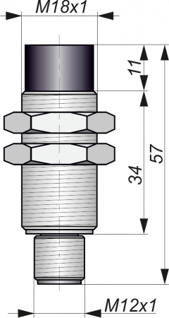 Датчик бесконтактный индуктивный взрывобезопасный стандарта "NAMUR" SNI 15-8-L-P12
